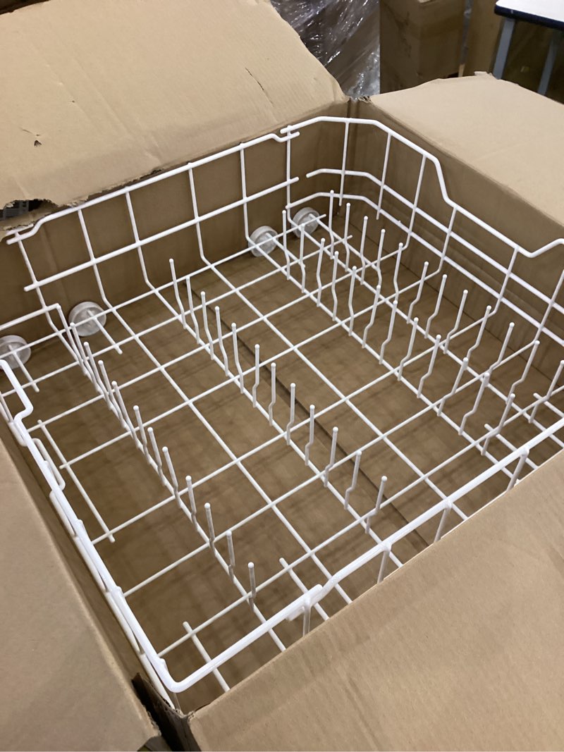 Condition photo showing Good Condition for WD28X10384 Lower Rack Assembly for GE Dishwashers Rack Replacement, Replaces WD28X10166 AP5788827 PS8746204 WD28X10165 WD28X10206 WD28X10309, Includes 8 Rollers, 22.2"D x 21.3"W x 7.3"H