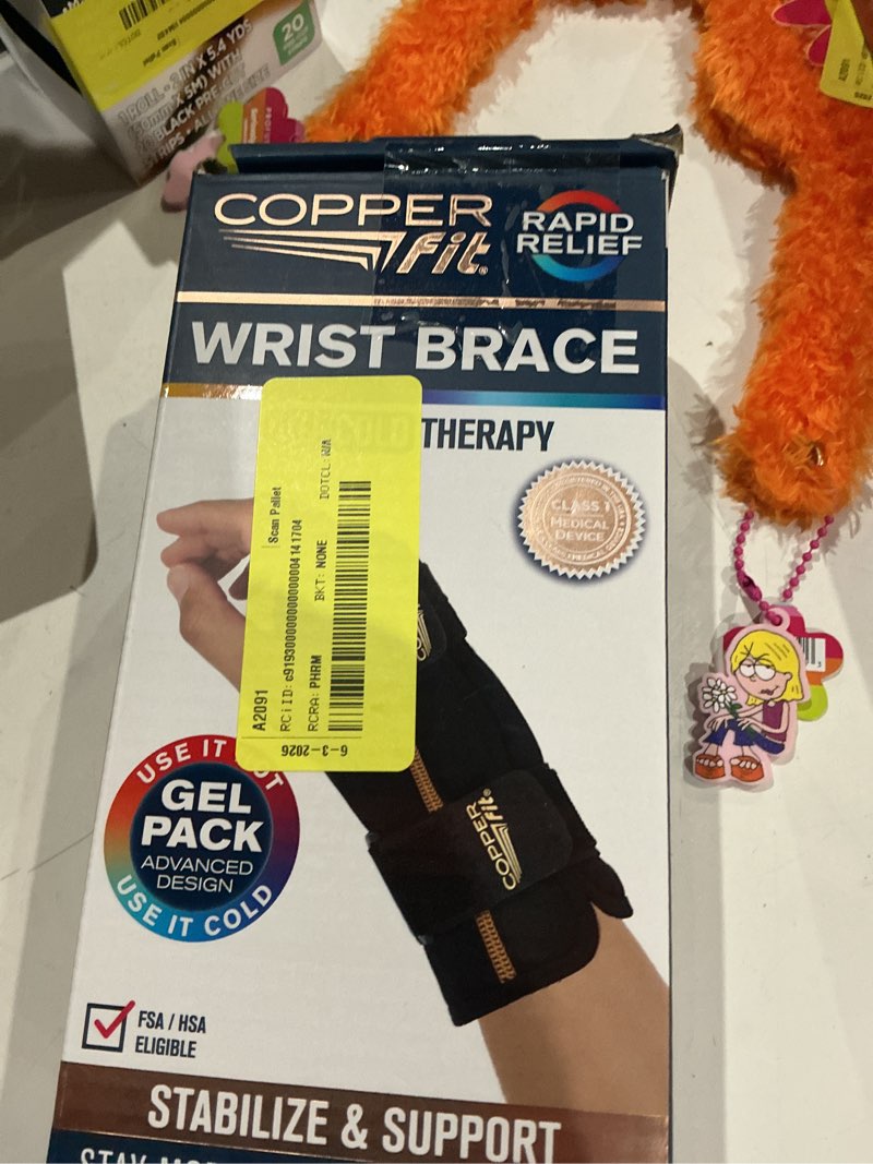 Condition photo showing Good Condition for copper fit® rapid relief wrist brace | hot & cold gel pack | adjustable | left or right wrist