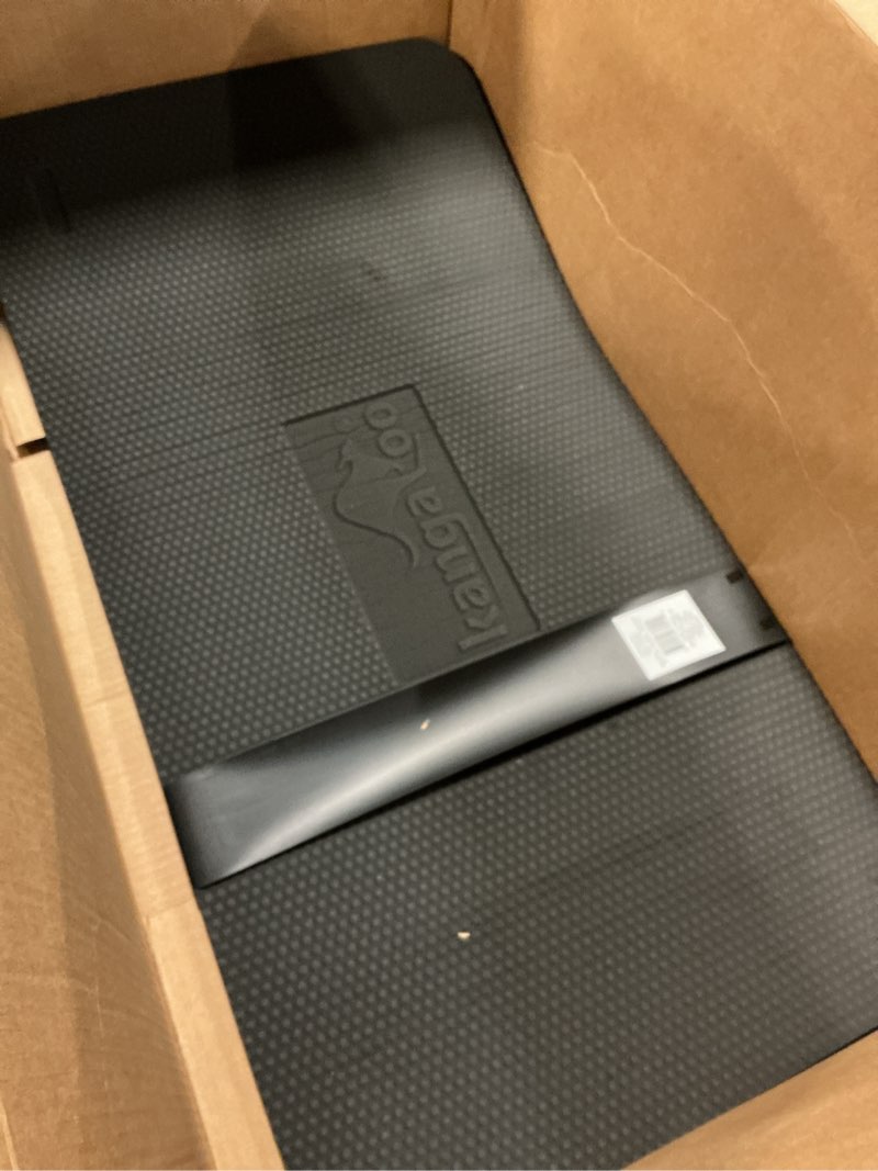 Condition photo showing Good Condition for kangaroo anti fatigue mats for kitchen floor, 58x20, 3/4 inch thick cushioned ergonomic mat, reduce foot pressure, waterproof comfort rug for under sinks, office standing desk, store floors, black black 58" x 20" x 0.8"