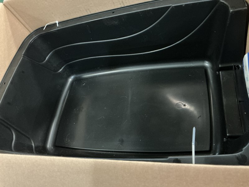 Condition photo showing As Is for petmate dog crates for small dogs & cat carriers, two-door plastic pet kennel, top & front loading, made in usa, 24", blue two-door 24.1"l x 16.8"w x 14.5"h blue
