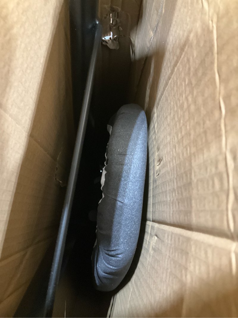 Condition photo showing Good Condition for 2025 enhanced ironing board, folding iron board with retractable iron rest& hook, 7-level height adjustable ironing table with thermo-reflective surface &10mm thicken pad, 43"x14"x36" black