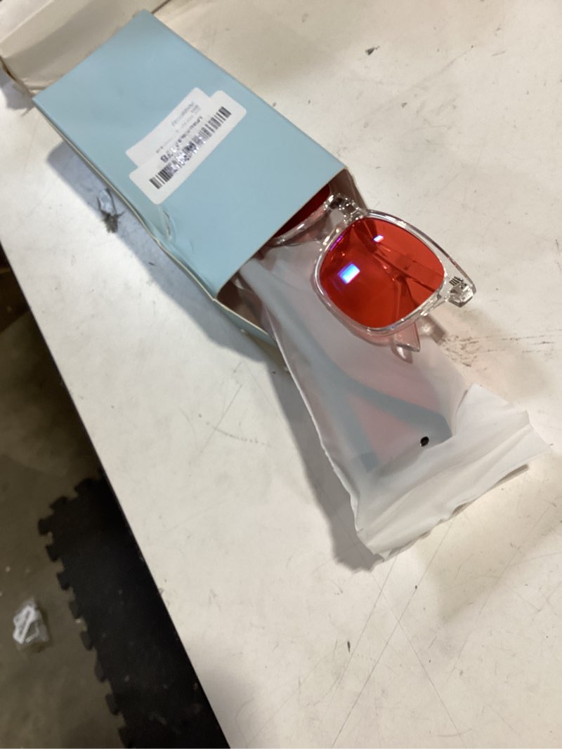 Condition photo showing Good Condition for livho high tech blue light glasses - advanced blue light blocking computer glasses - screen fatigue & uv protection *black and clear maximum protection