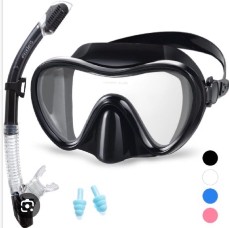 Supertrip 2024 Snorkeling Gear for Adults, Anti-Fog Snorkel Set, Tempered Glass Snorkel Mask Adult, 