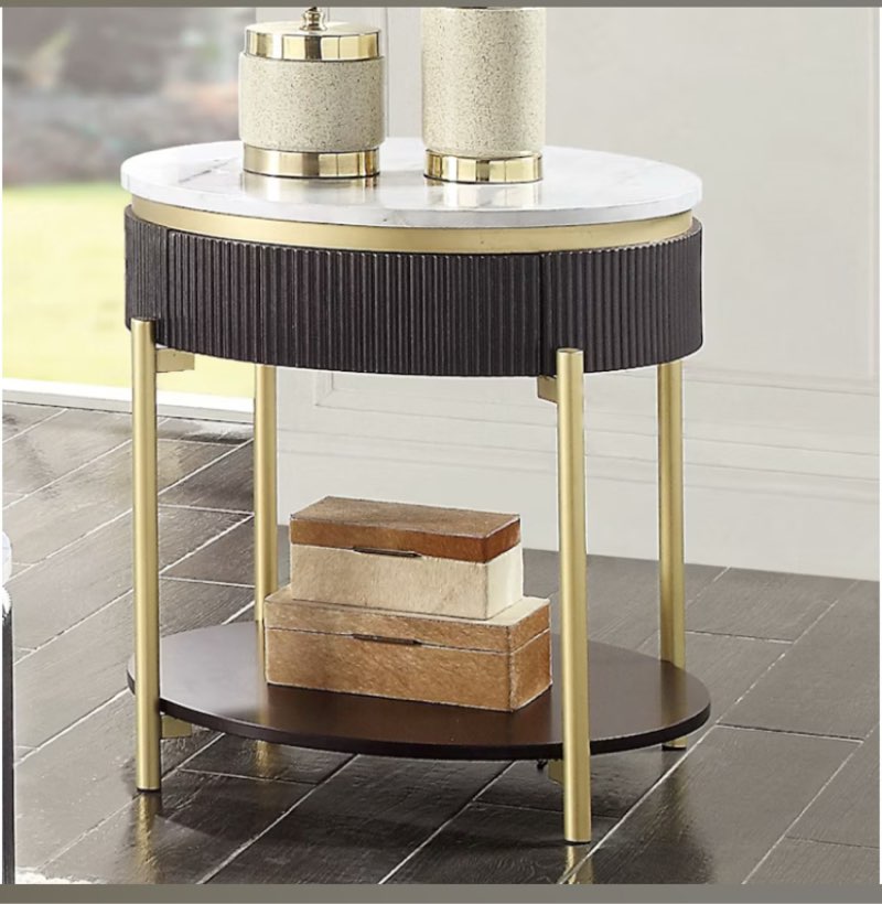 Furniture of America Living Room End Table, Dark Walnut CM4412WN-E at Furniture Market