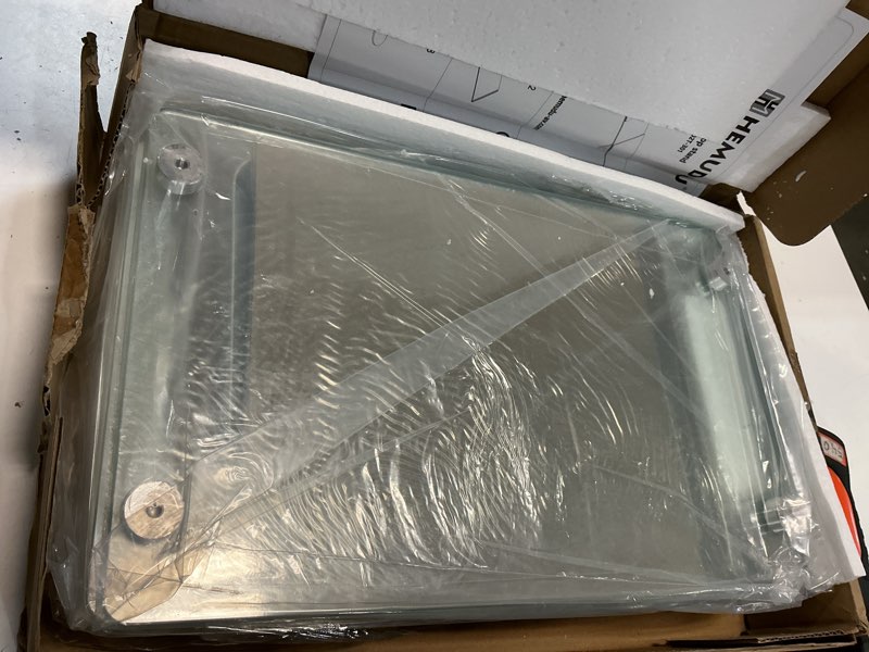 Condition photo showing Good Condition for hemudu dual monitor stand, computer monitor stand, desktop organizer, monitor stand riser for pc, computer, laptop clear hd02t-301 2 pack monitor stand