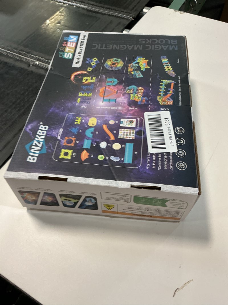 Condition photo showing New/Like New for BINZKBB Light Magnetic Tiles Building Blocks for Kids,3D Clear Educational STEM Building Toys,Magnetic Marble Run Blocks Toys for Kids Ages 3 4 5 6 7 8 10+Year Old Boys Girls Creative Gift(110 PCS)