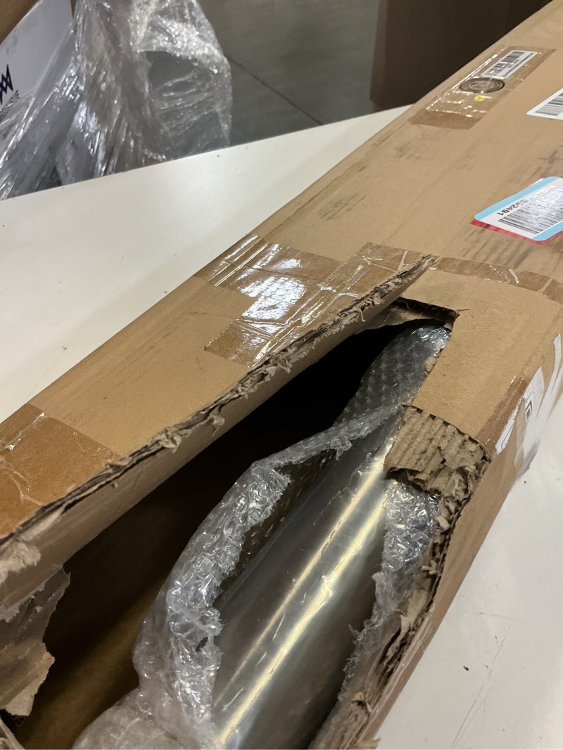 Condition photo showing Good Condition for bar foot rail kit 4ft, 304 stainless steel satin finish 2" o.d tubing with bracket hardware, undercounter foot railing for home kitchen restaurant bar counter silver - satin brushed 4 ft