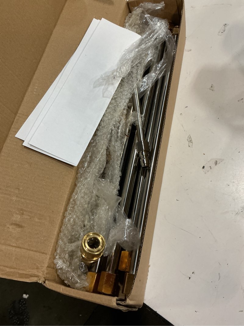 Condition photo showing Good Condition for sealegend 8ft pressure washer extension wand for gutter cleaning, upgrade power washer accessories with 6 spray nozzle tips, 3 gutter cleaner attachments curved rod, 1/4" quick connect, 4000 psi 8 feet