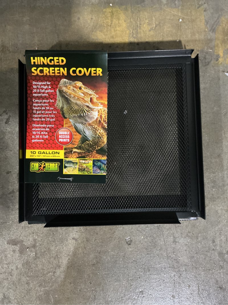 Condition photo showing Good Condition for Exo Terra Screen Cover for Hinged Door, 10-Gallon,BLACK, GRAY