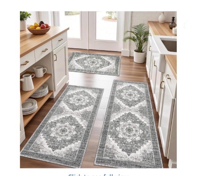 Tritard Non Slip Kitchen Rugs Sets of 3 Washable Kitchen Rug Boho Kitchen Mats for Floor Soft Kitche