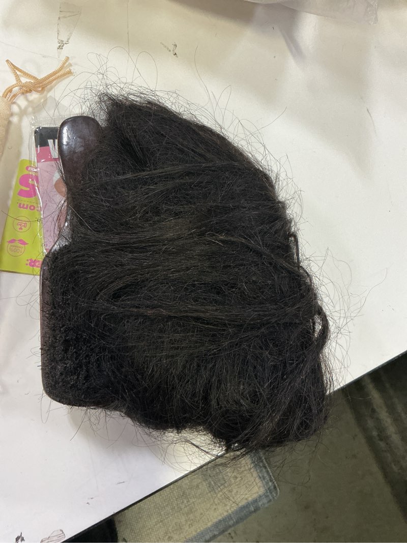 Condition photo showing As Is for V Part Wigs Straight Brazilian Virgin Human Hair Wigs for Black Women Upgrade U Part Wigs Glueless Full Head Clip In Half Wig V Shape Wigs No Leave Out Lace Front Wigs 180% Density Natural 26 Inch #1B-Natural Black