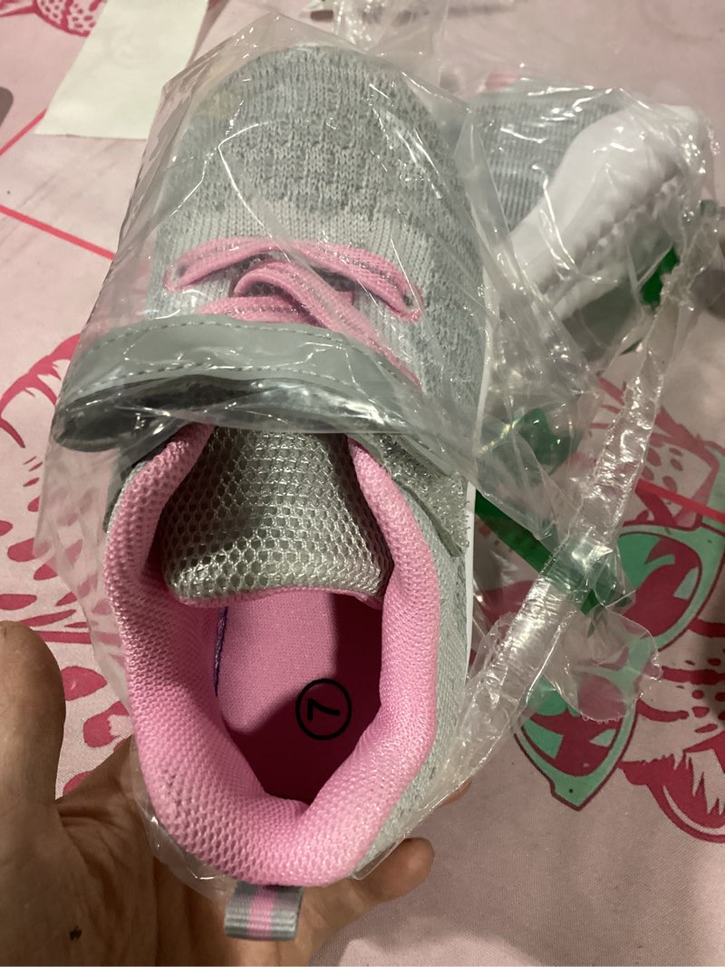 Condition photo showing Good Condition for toddler/little kid boys girls shoes running sports sneakers lt.grey 7 toddler