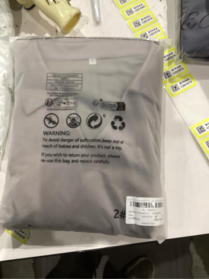 Condition photo showing New/Like New for Glamaker Women's 2 Piece Sets Outfits Casual Long Sleeve Sweatsuits Polo Top and Wide Leg Pants Matching Sets Camel X-Large