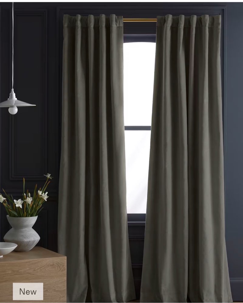 cotton velvet true blackout curtain ( 1  piece) 48”*84”