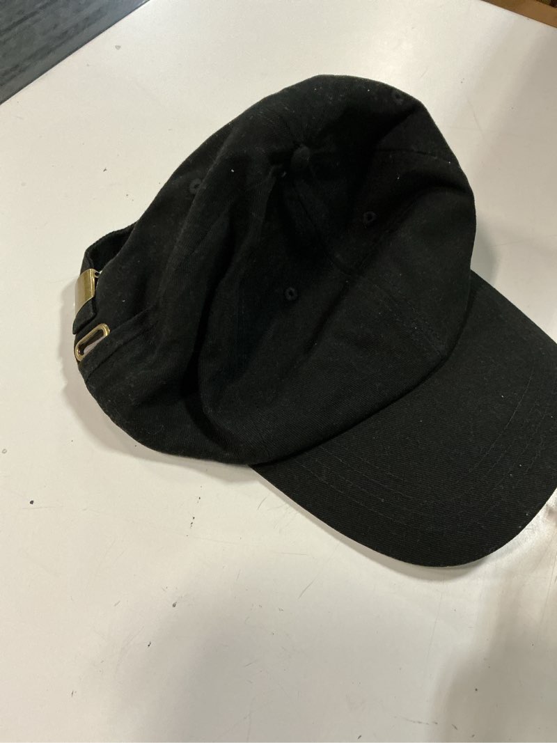 Condition photo showing As Is for kentucky map outline dad vintage baseball cap embroidered cotton adjustable distressed dad hat black