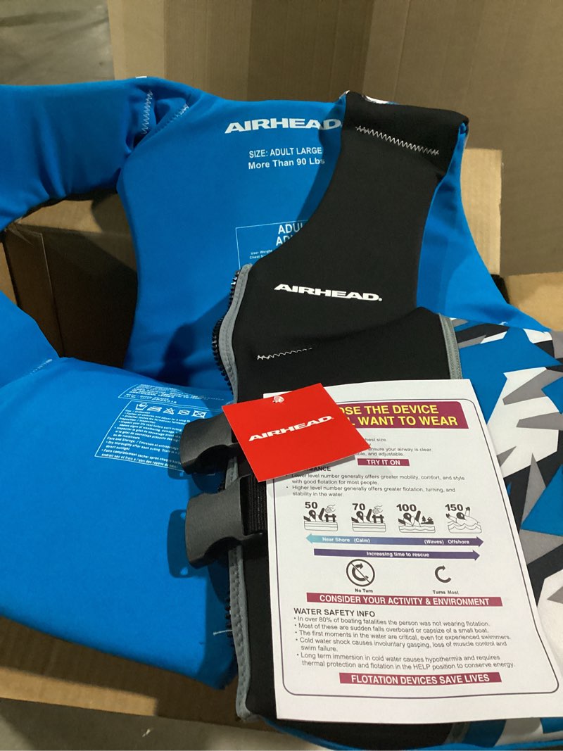 Condition photo showing Good Condition for AIRHEAD Men's Camo Cool Neolite Kwik-Dry Life Jacket, Coast Guard Approved Large Life Jacket