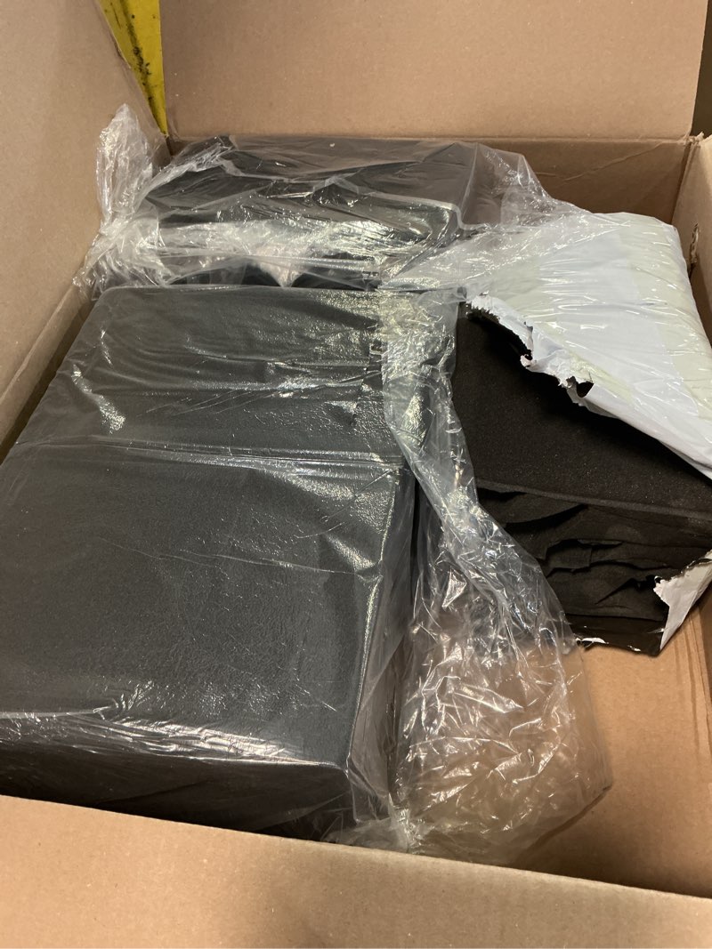 Condition photo showing Good Condition for 8 Pack - Bass Traps Acoustic Foam Corner, 8''x8''x12'' Black Bass Traps Corner Studio Foam, High Density and Fire-Proof Acoustic Panels Recording Studio Acoustical Treatments 8" x 8" x 12"-8 Pack (No Adhesive) Black