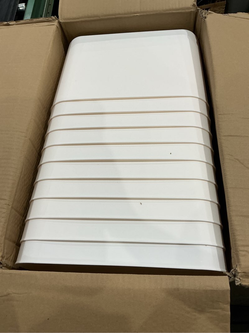 Condition photo showing Good Condition for zopeal plastic storage bins 10 pcs white pantry organizer bins small baskets storage containers for home kitchen (14 x 10.5 x 9.5 inch) white 14 x 10.5 x 9.5 inch