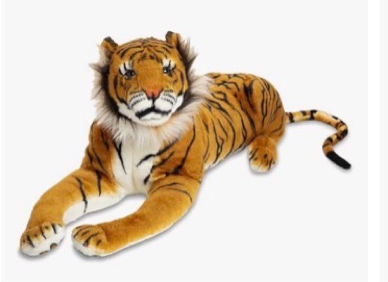 melissa & doug giant tiger - lifelike stuffed animal (over 5 feet long)