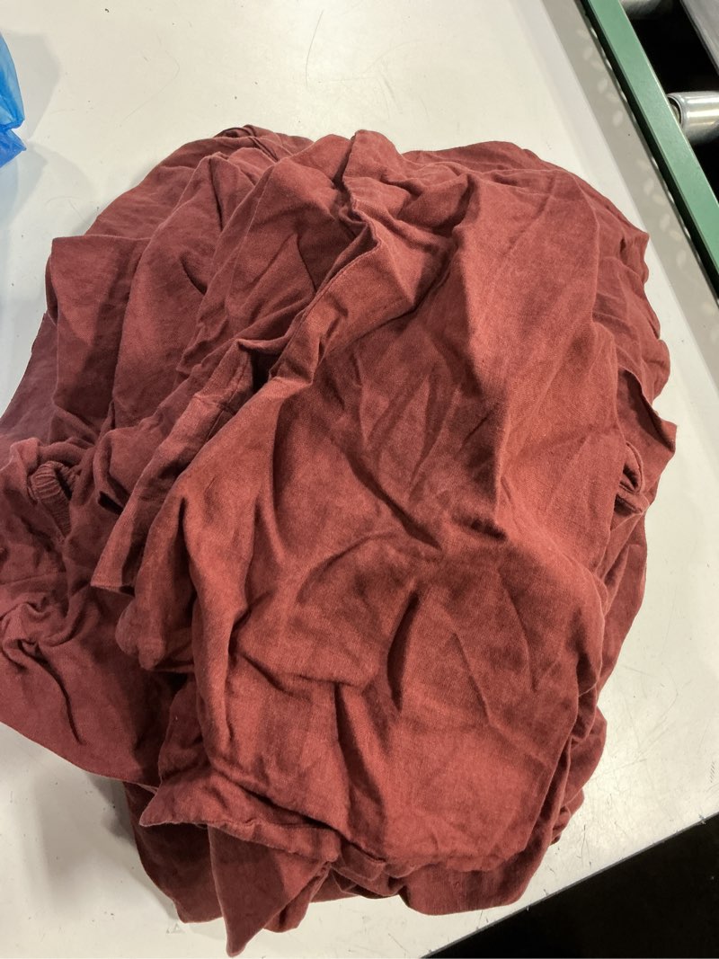 Condition photo showing As Is for european linen sheet set,of 4  queen, burgundy