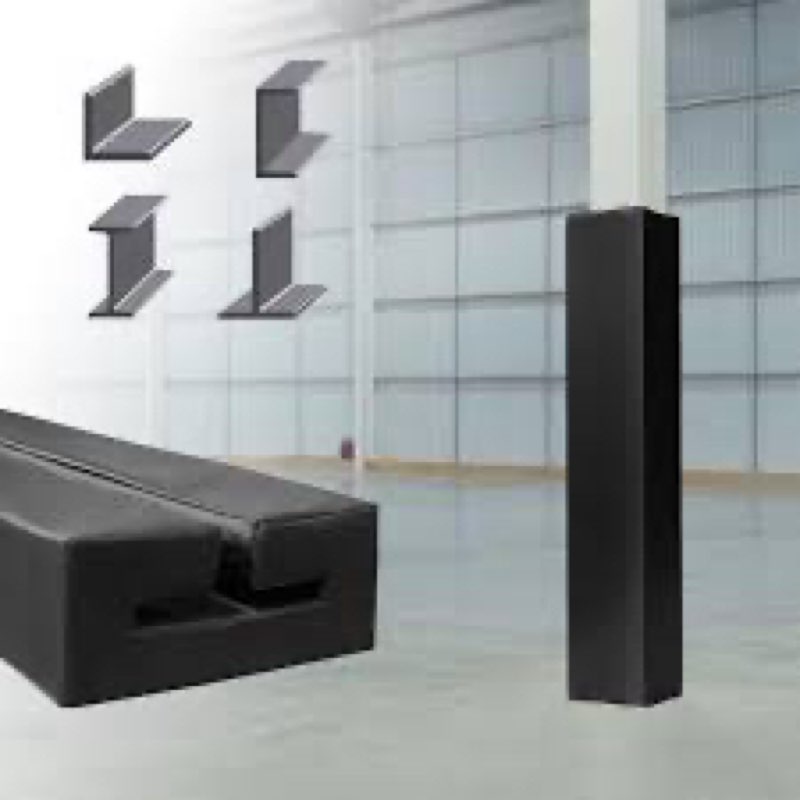 vancl heavy duty i-beam flange pad - 3ft tall, 2" thick high-density sponge padding with durable mes