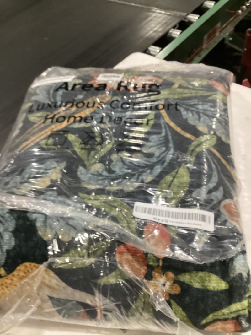 Condition photo showing New/Like New for rugcomf area rugs 8x10 rug for living room similar  to  clearance washable boho area rug non slip floral vintage low pile large rug for living room, bedroom, farmhouse, dining room, kids playroom(black)