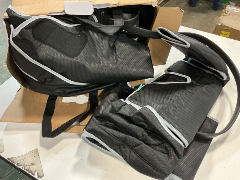 Condition photo showing As Is for ALLJOY Leg Massager for Circulation and Pain Relief FSA, Gifts for Men Women Dad Mom, Leg Massager with Heat and Compression, 2 Heat 5 Modes 4 Intensities 4 Extenders