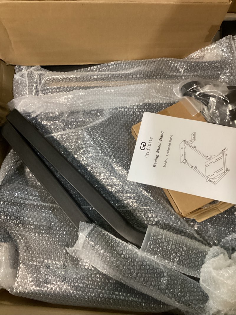 Condition photo showing New/Like New for grefinity racing wheel stand?height adjustable steering wheel stand racing simulator cockpit for logitech g920 g29 g923 g27 g25, thrustmaster t300rs tx f458 t500rs t150 xbox ps4 ps5 pc