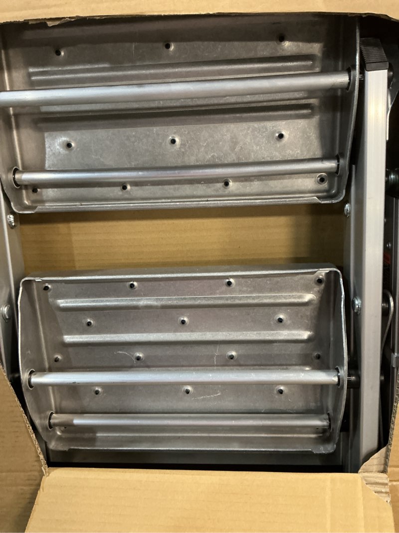 Condition photo showing As Is for little giant ladder systems 10410ba safety step ladder four step with bar, 2 x 11-inch 4 step ladders