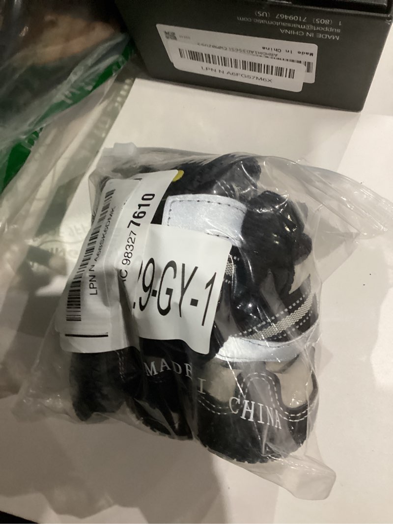 Condition photo showing Good Condition for SlowTon Dog Boots - Waterproof Fleece Lined Dog Shoes for Large Small Medium Dogs, Soft Rubber Paw Protector for Winter Snow, Dog Booties for Outdoor Walking Hiking Rain, Grey - White Stitching, 1 Grey - White Stitching #1 (Width 1.6 inch) for 16-22 lbs