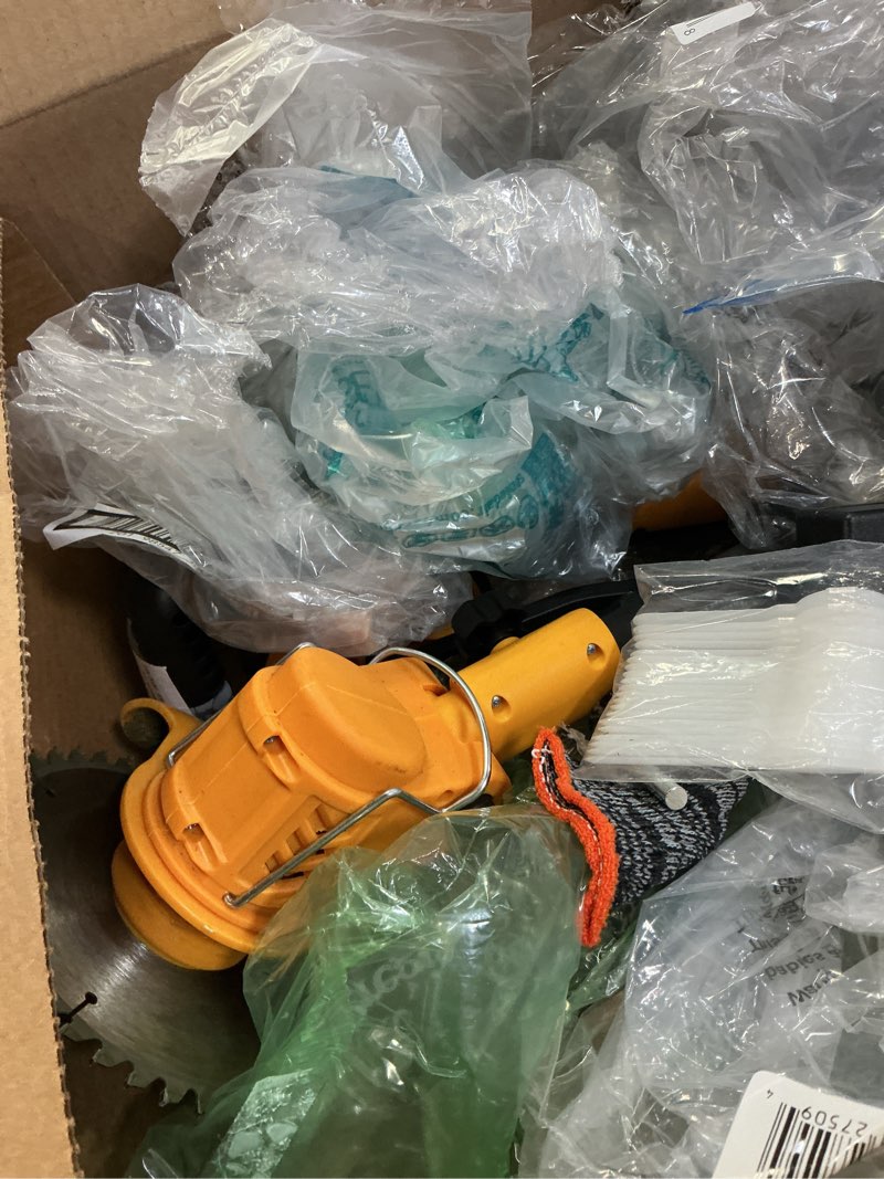 Condition photo showing As Is for 20000 rpm brushless electric weed wacker cordless, 12'' wheeled weed eater battery powered brush cutter, 4-in-1 grass trimmer stringless weed trimmer lawn mower edger w/wheel metal blade battery yellow