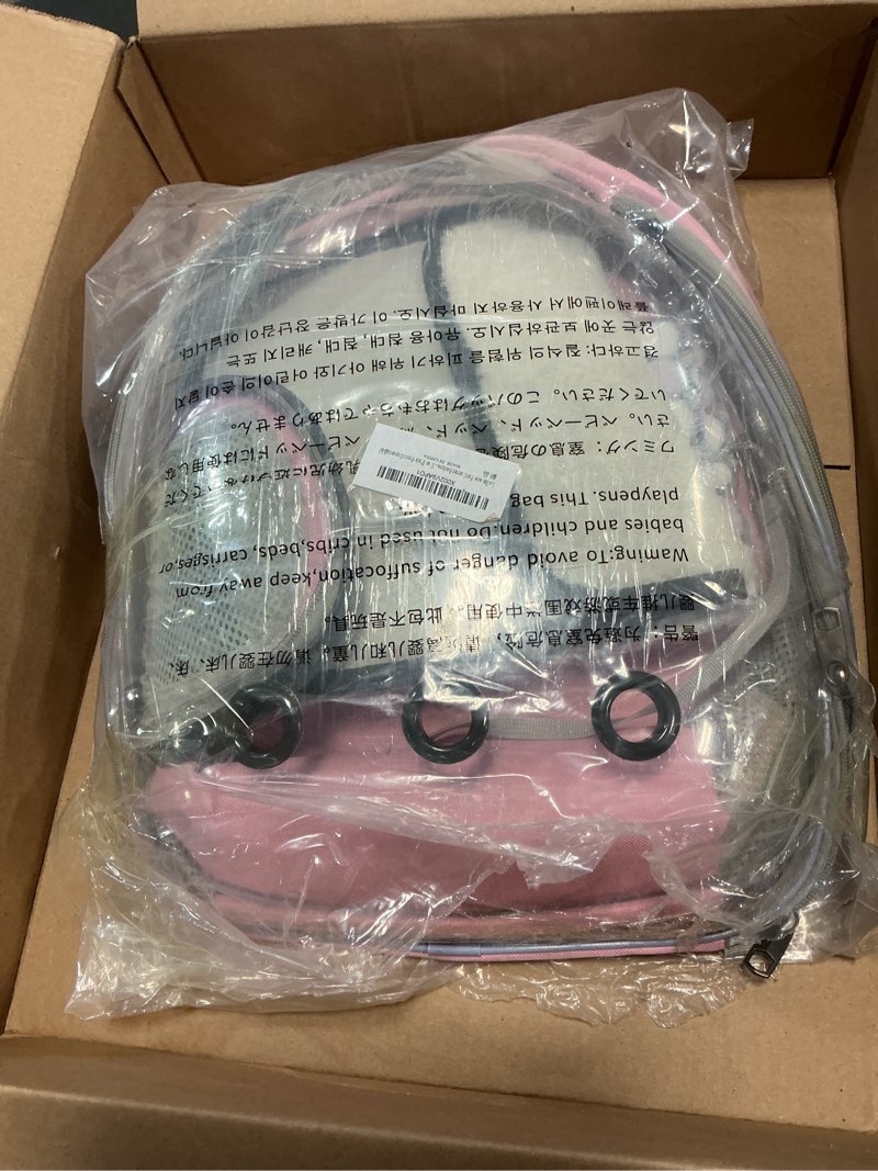 Condition photo showing Good Condition for Lollimeow Cat Carrier Backpack, Expandable Bubble Pet Carrier for Cats and Small Dogs, Airline Approved Travel Backpack for Hiking, Walking & Outdoor Adventures - Supports up to 16 lbs Front Expandable-Pink
