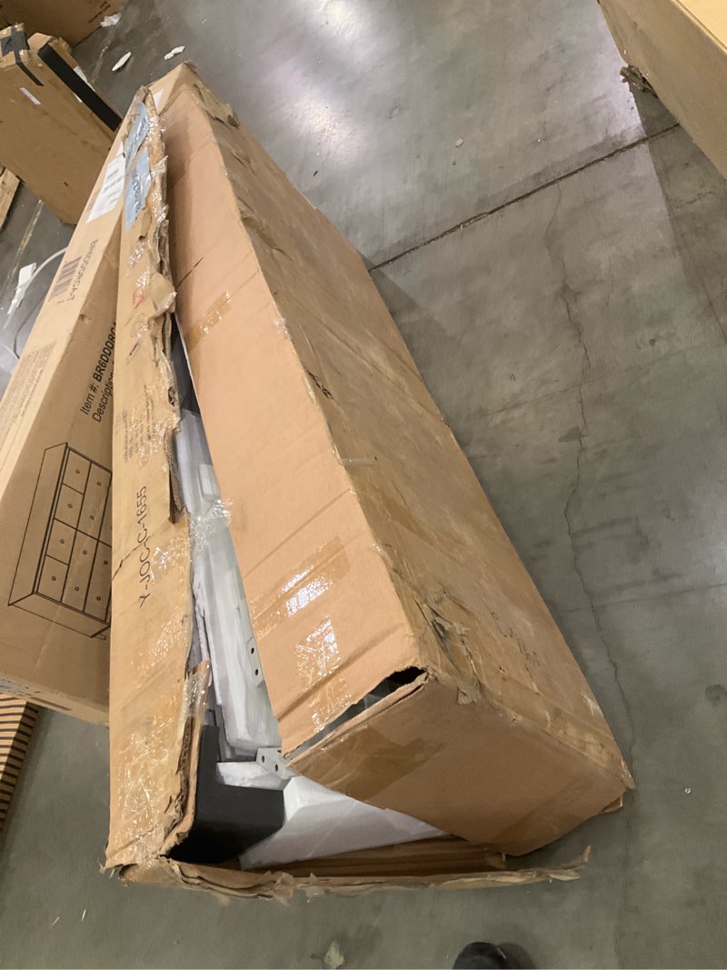 Farmhouse L Shaped Executive Desk with 4 Drawers, Home Office Desk with Hidden Under-Desk Storage Sh