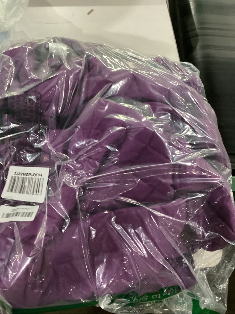 Condition photo showing As Is for ynm 12lbs weighted blanket for adults, cotton heavy bed throw blanket with cooling glass beads for all season use, ideal for ~110lbs (48x72 inches, twin/full, fuchsia purple) exclusive cotton fuchsia purple 48 in x 72 in 12 lb