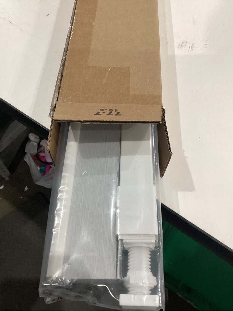 Condition photo showing Good Condition for lazblinds cordless cellular shades, no tools no drill blackout honeycomb shades pleated blinds for windows, 31" w x 64" h, silver white blackout-silver white 31'' w x 64'' h