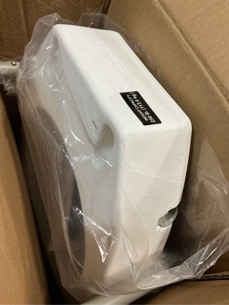 Condition photo showing Good Condition for Carex 3.5 Inch Raised Toilet Seat with Arms, Elongated Toilet Seat Riser, Up to 250 lbs Capacity, Elevating & Raising Seat for Elderly & Handicap, Universal, Slip-Resistant with Padded Handles, White