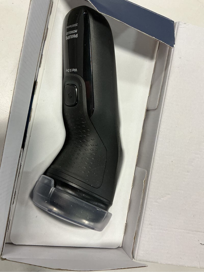 Condition photo showing Good Condition for philips norelco shaver 2400 series, wet and dry electric shaver, pop-up trimmer, p-cap, deep black, model x3001/90 black shaver 2000