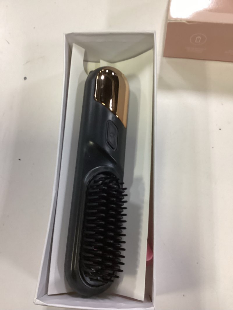 Condition photo showing Good Condition for Go Brush Pro 2026 Straight Hair Brush 300 Million Negative ions Portable Cordless Straight Hair combsuitable for Women, 4-Temperature Fast Heating MCH Ceramic Coating is Smooth (Black)