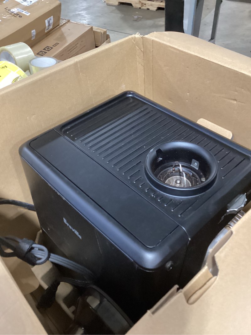 Condition photo showing As Is for Not tested Breville - the Barista Touch Espresso Machine with 15 bars of pressure, Milk Frother and intergrated grinder - Black Truffle
