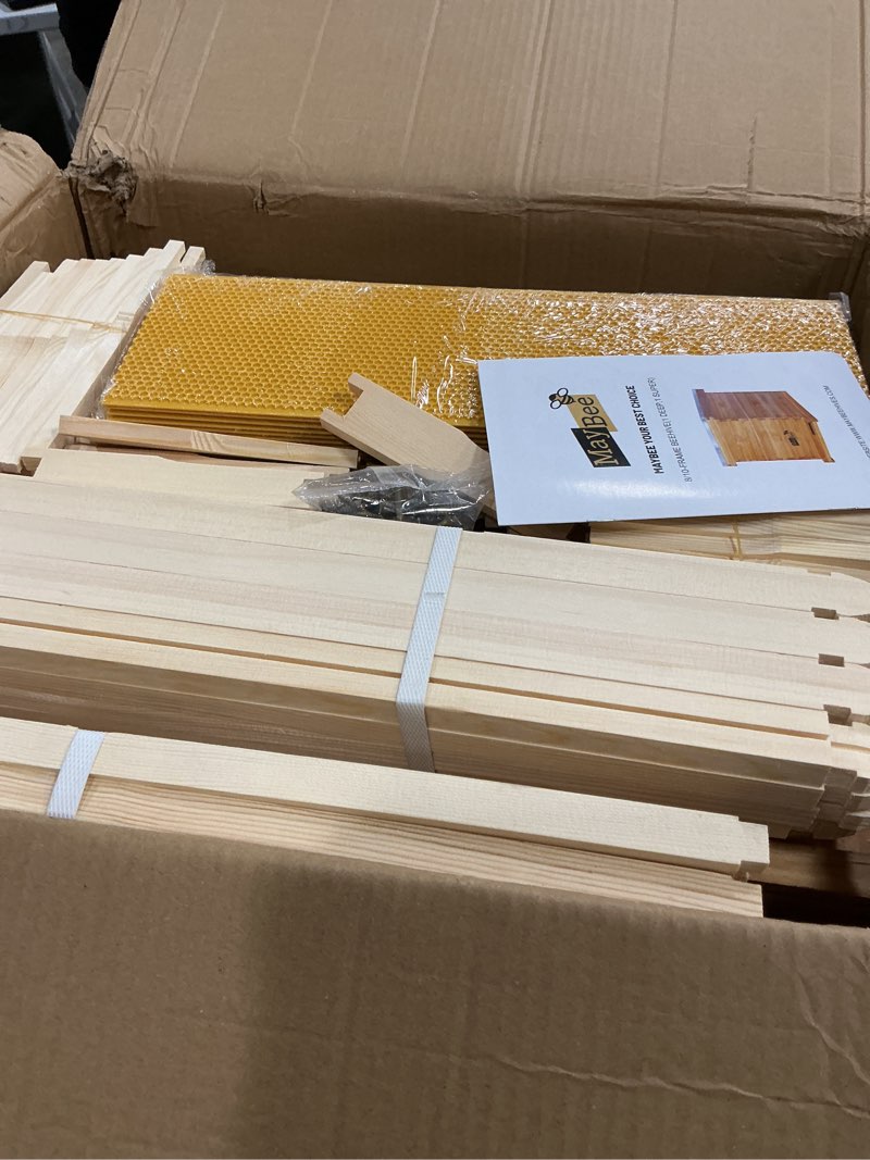 Condition photo showing Good Condition for beehive 10 frame bee hives and supplies starter kit, bee hive for beginner, honey bee hives includes 1 deep brood hive box, 1 bee hive super box with beehive frames and foundations