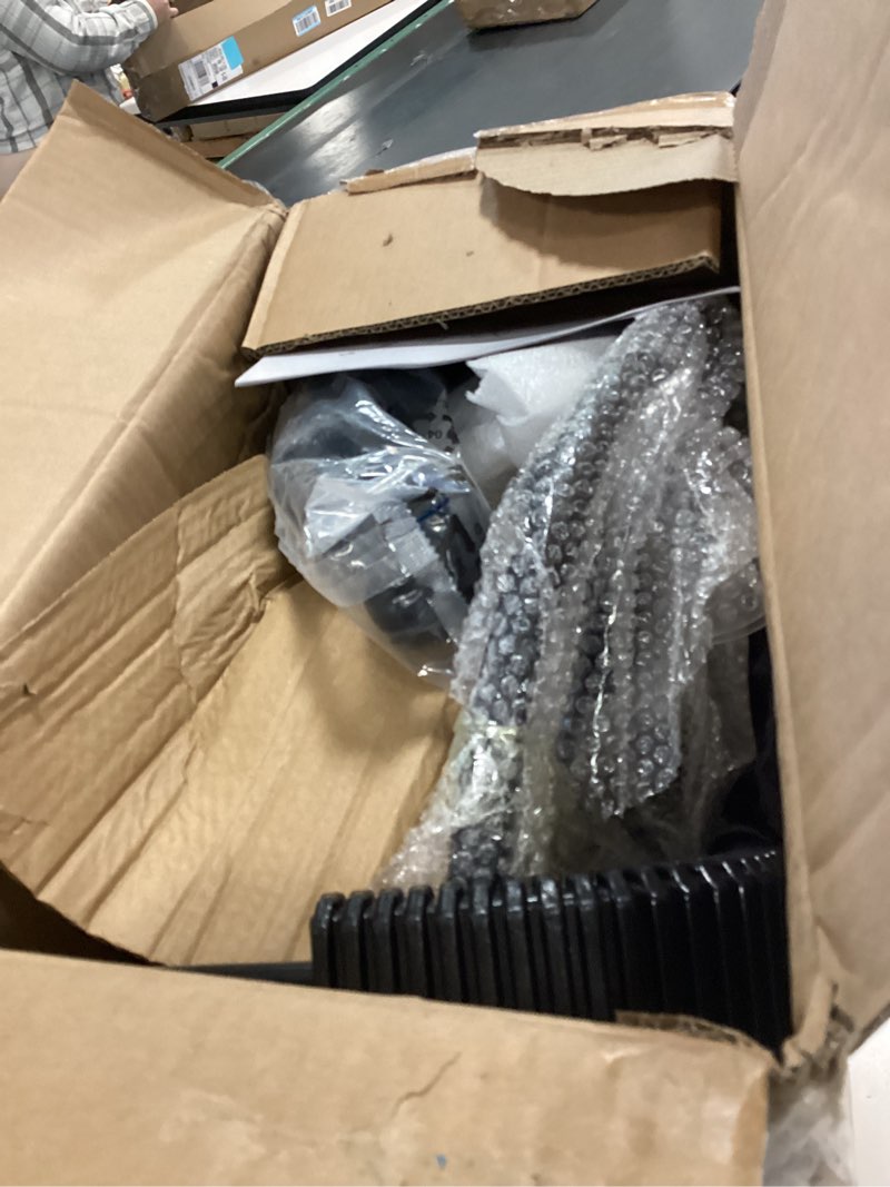 Condition photo showing New/Like New for SUPERJARE Drafting Chair with Back, Adjustable Foot Rest Rolling Stool, Multi-Purpose Office Desk Chair, Thick Seat Cushion for Home Bar Kitchen Shop - All Black 7205DD