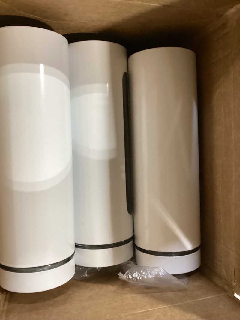 Condition photo showing Good Condition for mimorou 6 pack kitchen canisters set airtight coffee sugar tea storage jars with window glass stainless steel containers with lids for flour cookies spices grains kitchen decorations(white,44 oz) 44 oz white