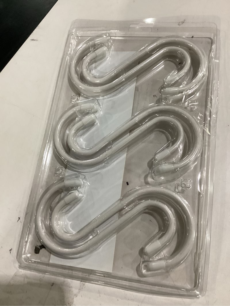 Condition photo showing New/Like New for dingee 12 pack 6 inch s hooks,large s hook vinyl coated heavy duty s hook for hanging, non slip s hanger closet hooks, steel metal white rubber s hooks for hanging plants,clothes,jeans,pot pan garden 6 inch -12 pack white