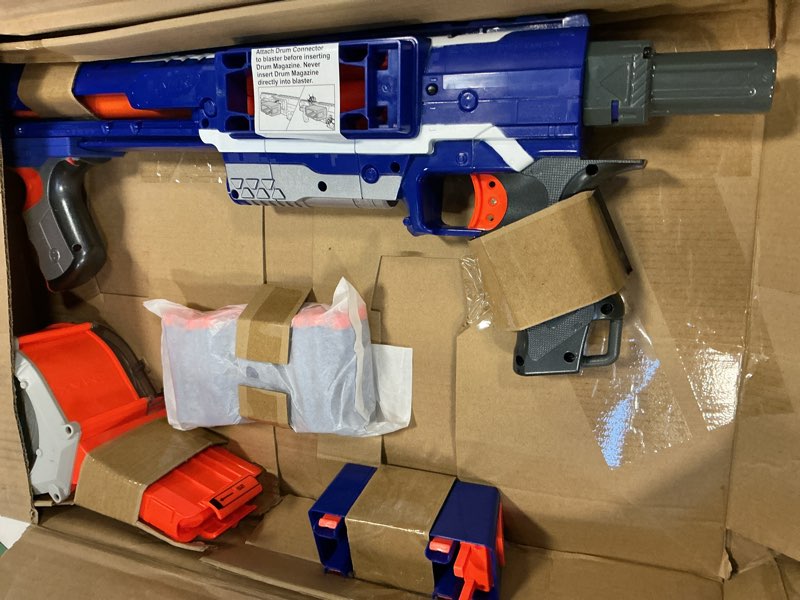Condition photo showing Good Condition for NERF Rampage N-Strike Elite Toy Blaster with 25 Dart Drum Slam Fire for Kids, Teens, & Adults (Amazon Exclusive)