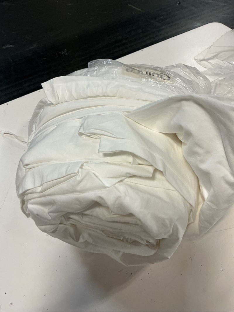 Condition photo showing Good Condition for organic crisp percale sheet set, king, white