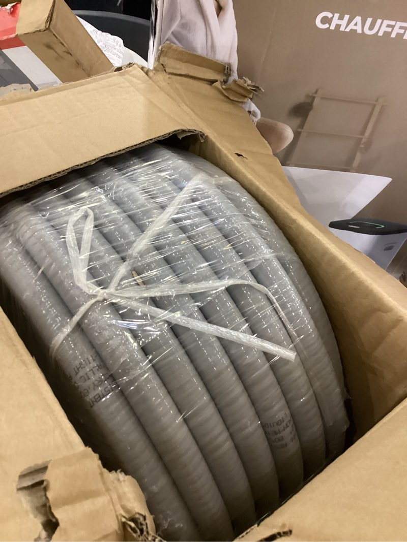 Condition photo showing New/Like New for 1/2inch 100ft Liquid-Tight Conduit and Connector Kit,Flexible Non-Metallic Liquid Tight Electrical Conduit Kit with 5 Straight and 3 90-Degree Connector Fittings,1/2 in. Dia
