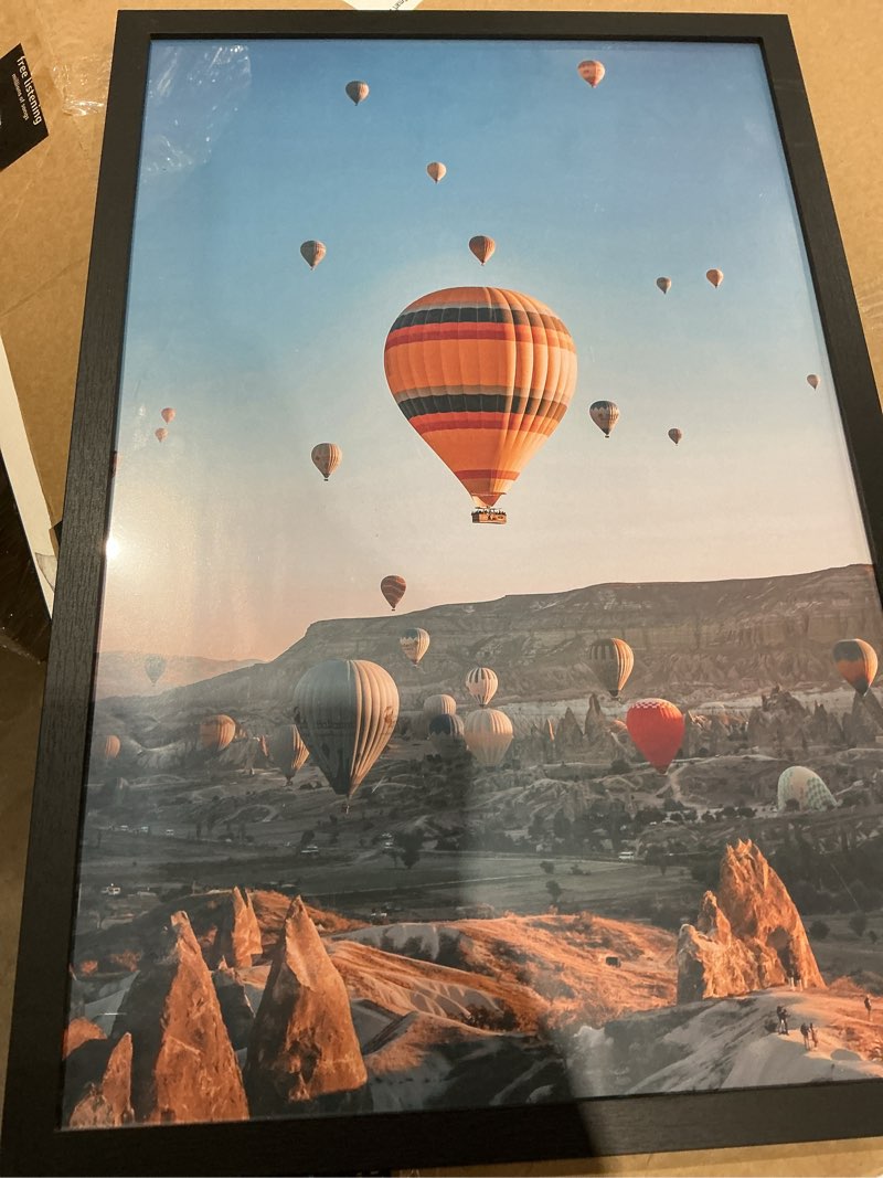 Condition photo showing Good Condition for jcjmy 15x23 picture frame black for photo and poster, horizontal and vertical formats for wall hanging, wall gallery frame for 15 by 23 photos black 15x23 inch