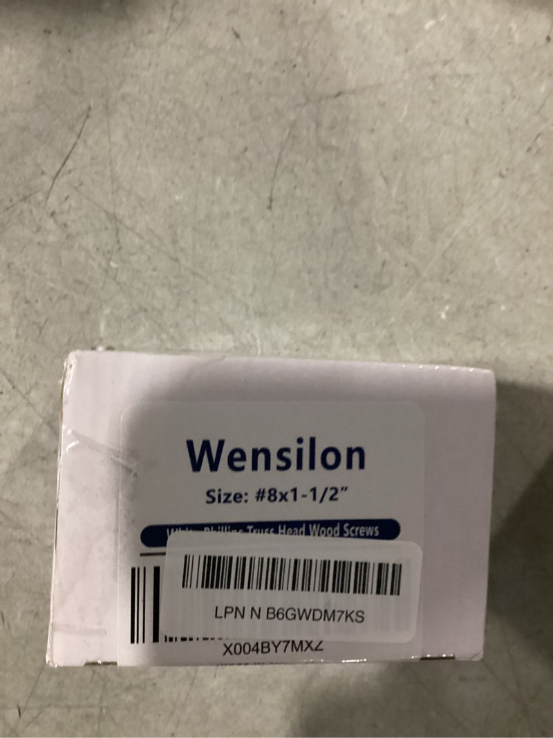 Condition photo showing New/Like New for Wensilon(150 pcs)#8×1-1/2" Phillips Truss Head Wood Screws White Iron Quick Metal Self Tapping #8×1-1/2" White 1