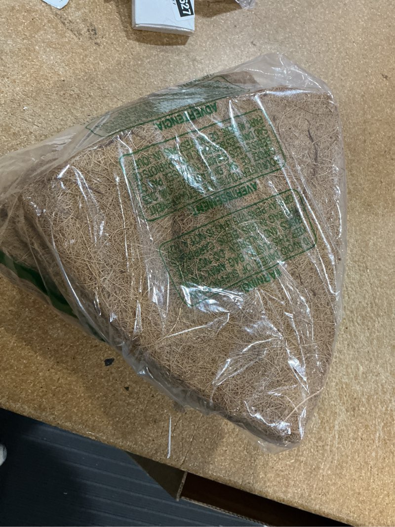 Condition photo showing Good Condition for lalagreen 12" (6 pack, half round) coco liners for wall hanging planter – small coir fiber husk replacement for window box, pot, garden holder basket-also available in 10/14/16’’ & different shapes