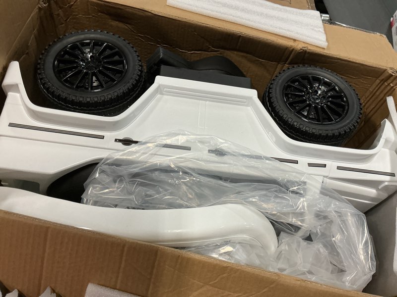 Condition photo showing Good Condition for white best ride on cars mercedes-benz g 350 d ride-on toy,